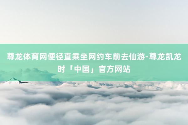 尊龙体育网便径直乘坐网约车前去仙游-尊龙凯龙时「中国」官方网站