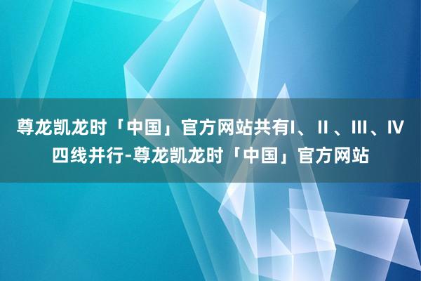 尊龙凯龙时「中国」官方网站共有I、Ⅱ、Ⅲ、Ⅳ四线并行-尊龙凯龙时「中国」官方网站