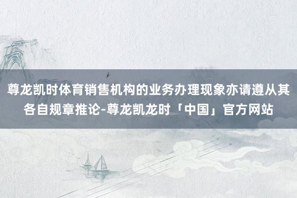 尊龙凯时体育销售机构的业务办理现象亦请遵从其各自规章推论-尊龙凯龙时「中国」官方网站